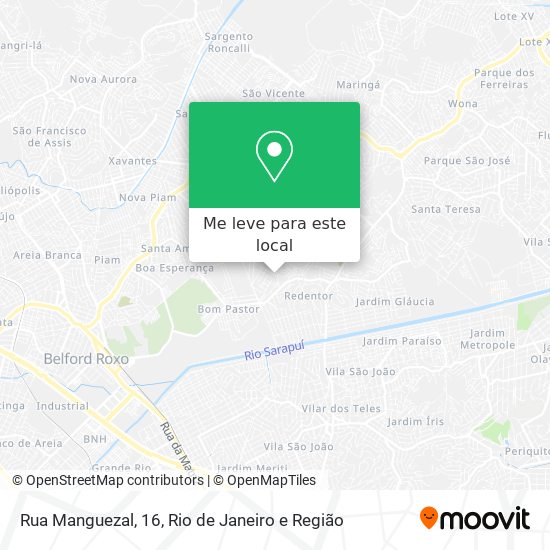 Rua Manguezal, 16 mapa