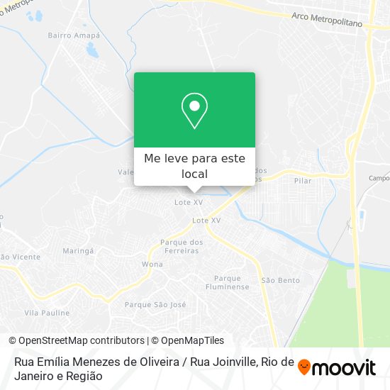 Rua Emília Menezes de Oliveira / Rua Joinville mapa