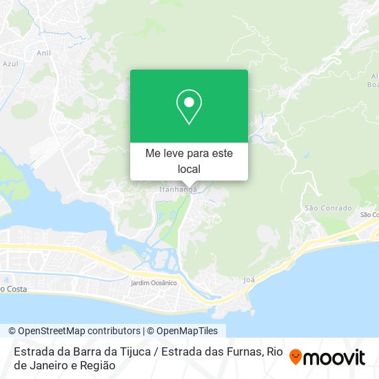 Estrada da Barra da Tijuca / Estrada das Furnas mapa
