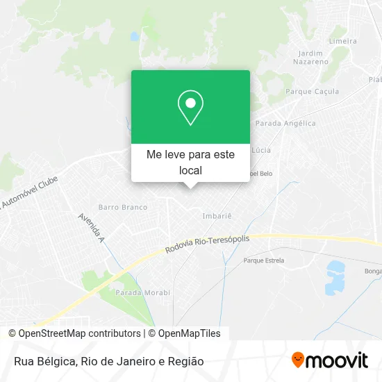 Rua Bélgica mapa