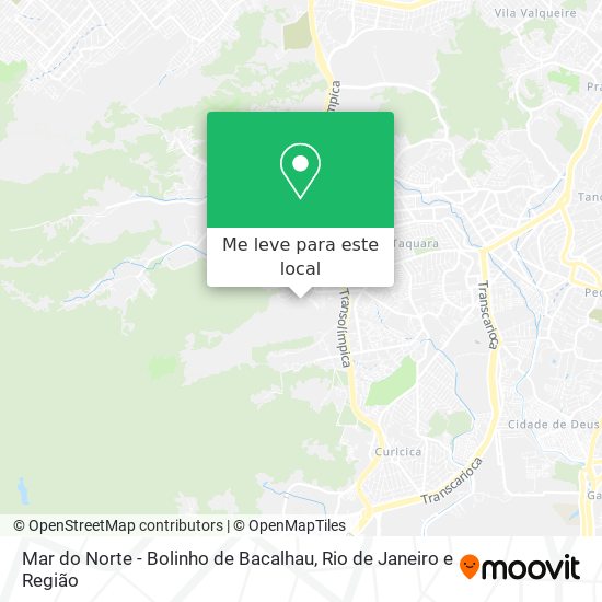 Mar do Norte - Bolinho de Bacalhau mapa