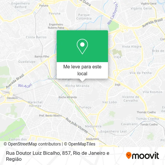 Rua Doutor Luiz Bicalho, 857 mapa