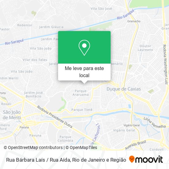 Rua Bárbara Laís / Rua Aída mapa