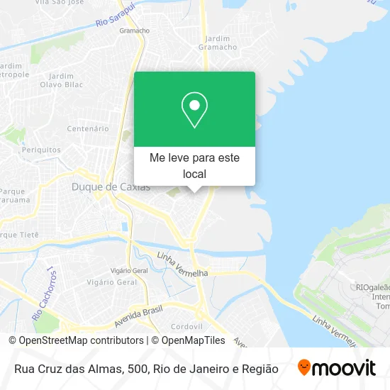 Rua Cruz das Almas, 500 mapa