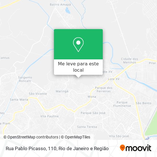 Rua Pablo Picasso, 110 mapa
