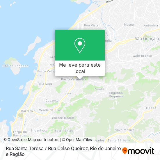 Rua Santa Teresa / Rua Celso Queiroz mapa