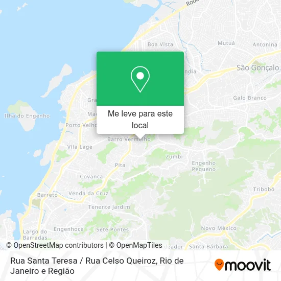 Rua Santa Teresa / Rua Celso Queiroz mapa