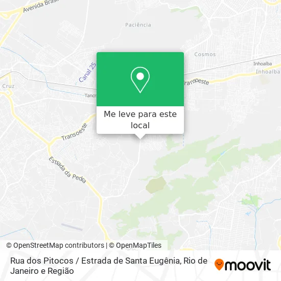 Rua dos Pitocos / Estrada de Santa Eugênia mapa
