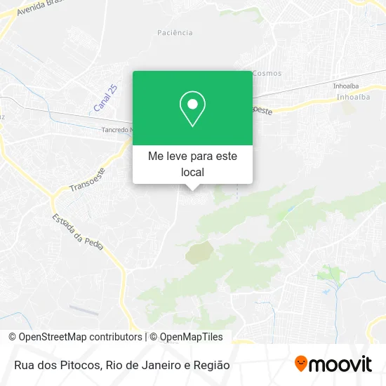 Rua dos Pitocos mapa