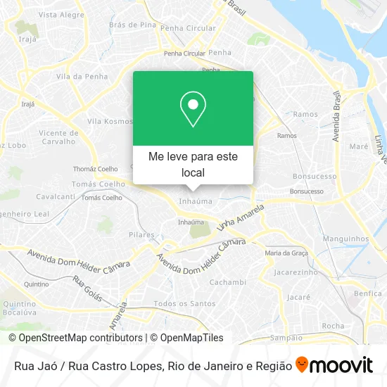 Rua Jaó / Rua Castro Lopes mapa
