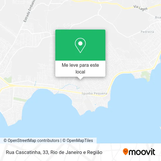 Rua Cascatinha, 33 mapa