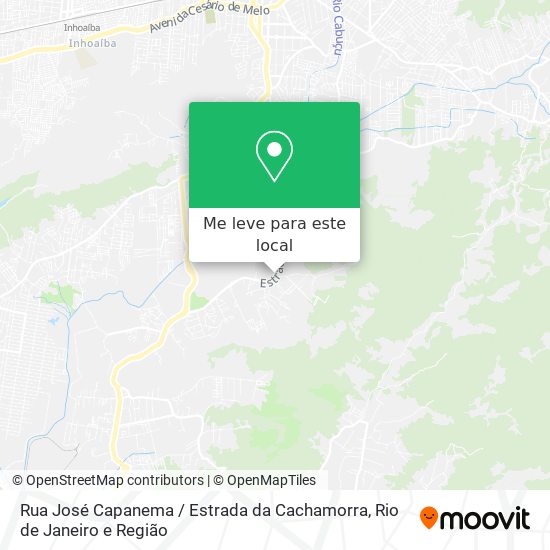 Rua José Capanema / Estrada da Cachamorra mapa