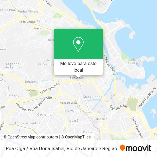 Rua Olga / Rua Dona Isabel mapa