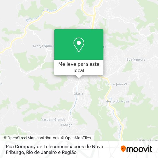 Rca Company de Telecomunicacoes de Nova Friburgo mapa