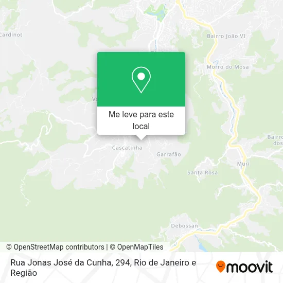 Rua Jonas José da Cunha, 294 mapa