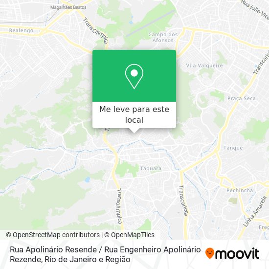 Rua Apolinário Resende / Rua Engenheiro Apolinário Rezende mapa