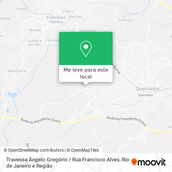 Travessa Ângelo Gregório / Rua Francisco Alves mapa