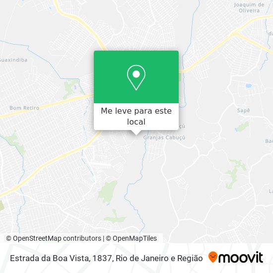 Estrada da Boa Vista, 1837 mapa