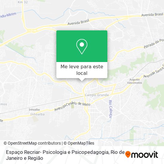Espaço Recriar- Psicologia e Psicopedagogia mapa