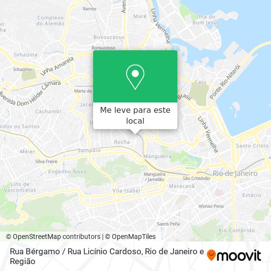 Rua Bérgamo / Rua Licínio Cardoso mapa