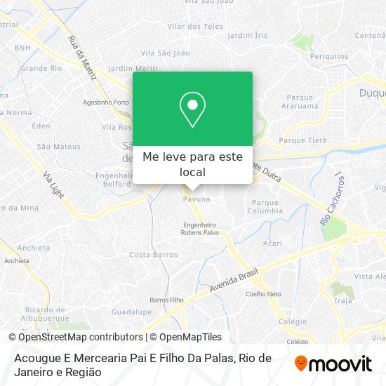 Acougue E Mercearia Pai E Filho Da Palas mapa