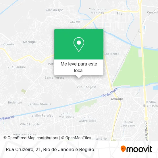 Rua Cruzeiro, 21 mapa
