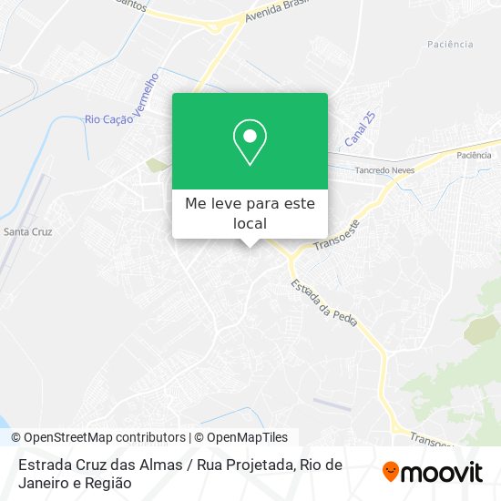 Estrada Cruz das Almas / Rua Projetada mapa