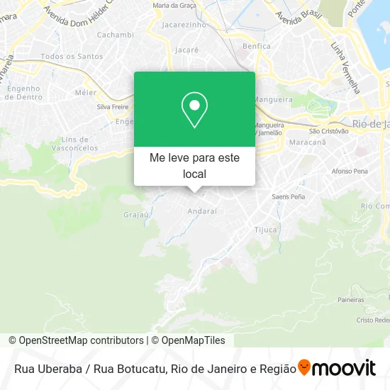 Rua Uberaba / Rua Botucatu mapa