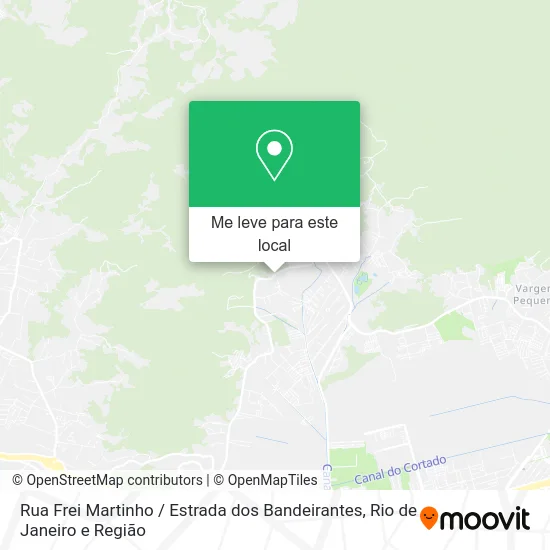 Rua Frei Martinho / Estrada dos Bandeirantes mapa
