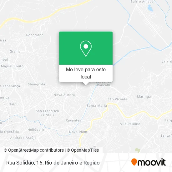 Rua Solidão, 16 mapa