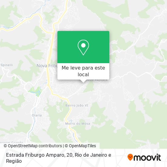 Estrada Friburgo Amparo, 20 mapa