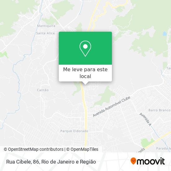 Rua Cibele, 86 mapa