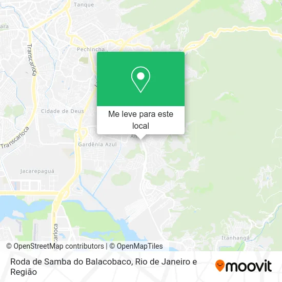 Roda de Samba do Balacobaco mapa
