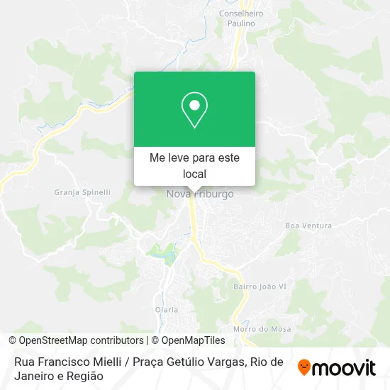 Rua Francisco Mielli / Praça Getúlio Vargas mapa