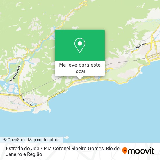 Estrada do Joá / Rua Coronel Ribeiro Gomes mapa