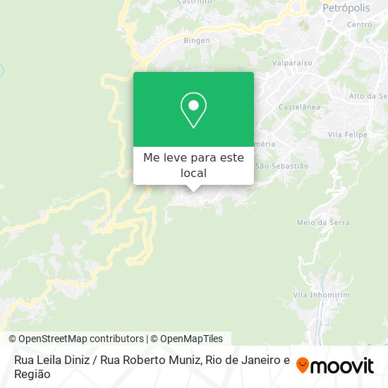 Rua Leila Diniz / Rua Roberto Muniz mapa