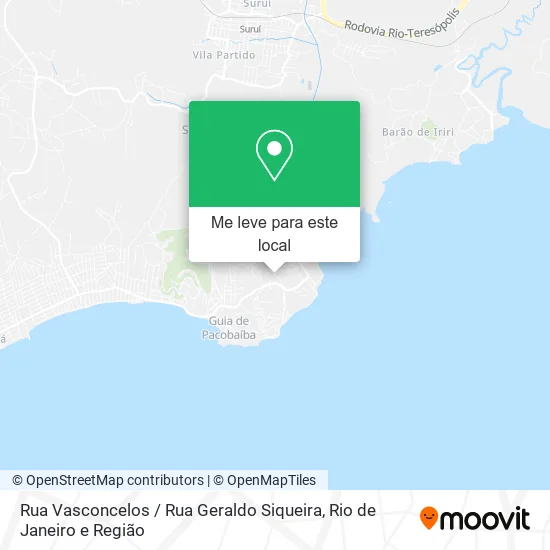 Rua Vasconcelos / Rua Geraldo Siqueira mapa