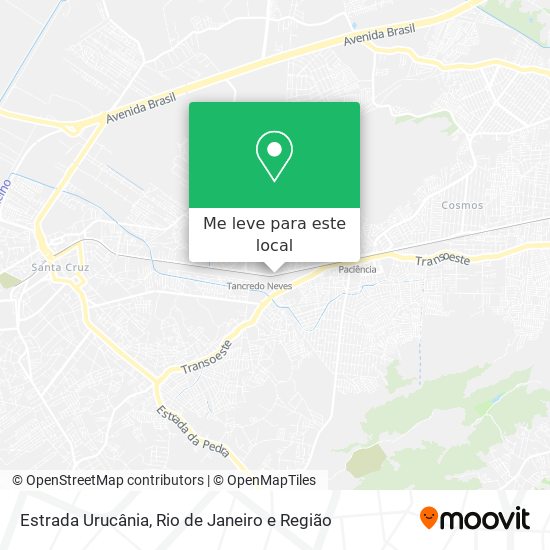 Estrada Urucânia mapa