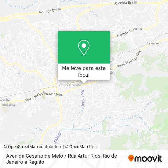 Avenida Cesário de Melo / Rua Artur Rios mapa