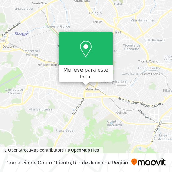 Comércio de Couro Oriento mapa