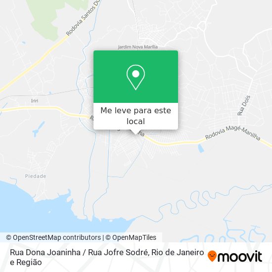 Rua Dona Joaninha / Rua Jofre Sodré mapa
