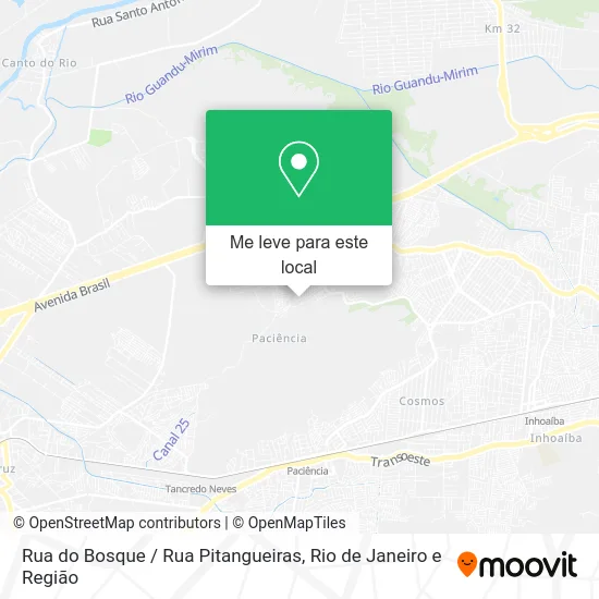 Rua do Bosque / Rua Pitangueiras mapa
