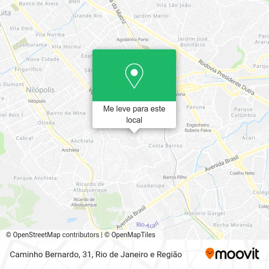 Caminho Bernardo, 31 mapa