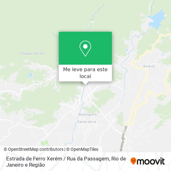Estrada de Ferro Xerém / Rua da Passagem mapa