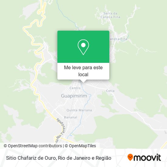 Sitio Chafariz de Ouro mapa