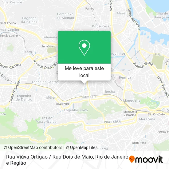 Rua Viúva Ortigão / Rua Dois de Maio mapa
