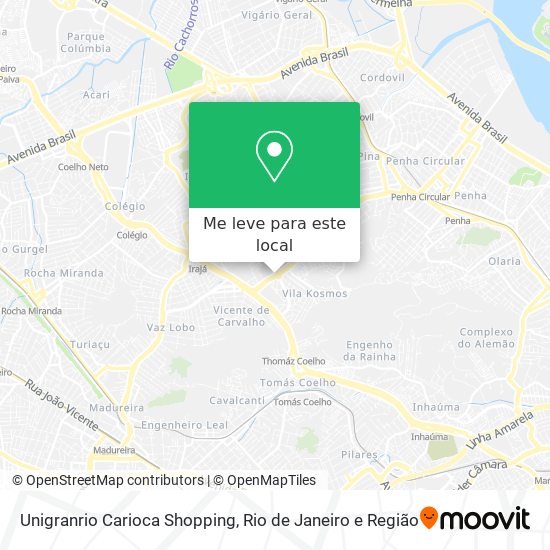 Unigranrio Carioca Shopping mapa