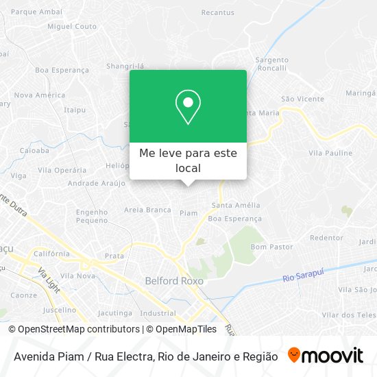 Avenida Piam / Rua Electra mapa
