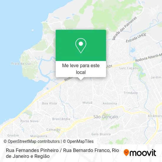 Rua Fernandes Pinheiro / Rua Bernardo Franco mapa