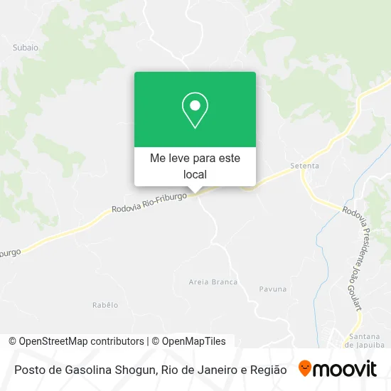 Posto de Gasolina Shogun mapa